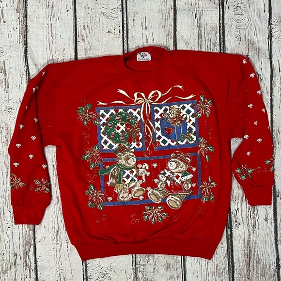 Vintage Christmas Nutcracker Ugly Sweater Party Xmas Holiday Sweatshirt - Picture 1 of 9